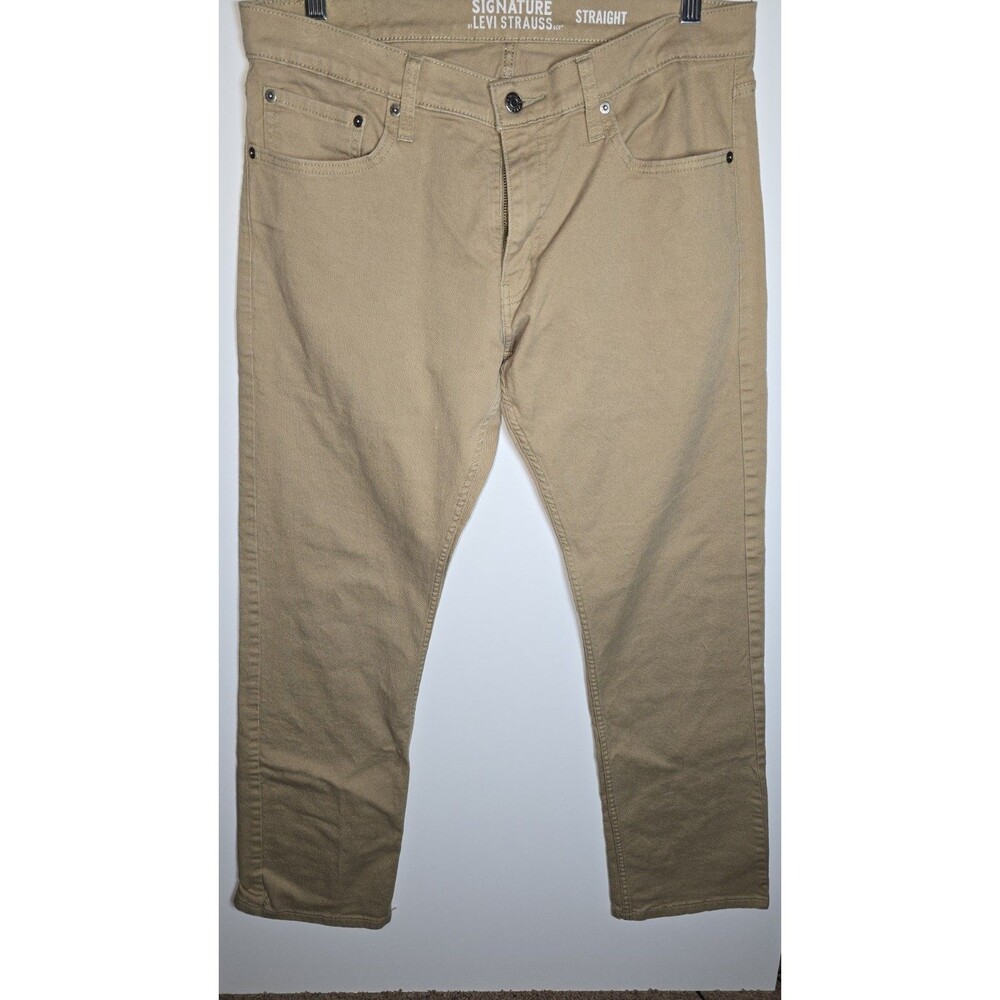 Signature by Levi Strauss & Co. Gold Label Men's straight 34x32 khaki 003